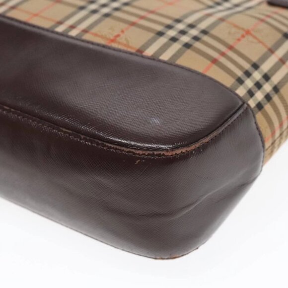 BURBERRY Nova Check Tote Bag Canvas Beige Auth 91273 - Picture 5 of 16